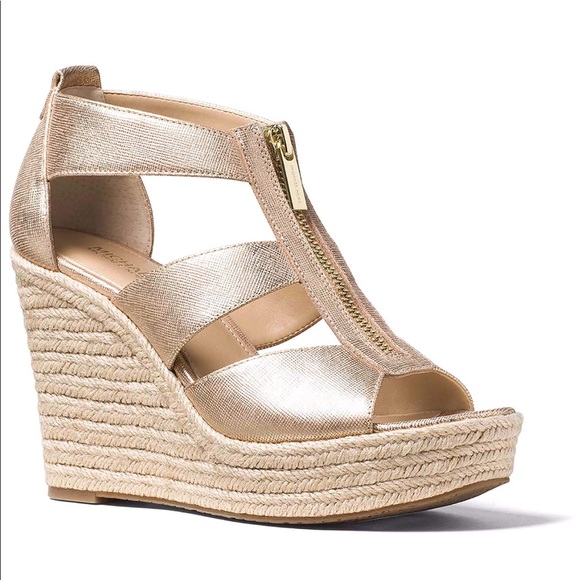 Michael Kors Shoes - Michael Kors Damita Suede Zipper Espadrilles Open